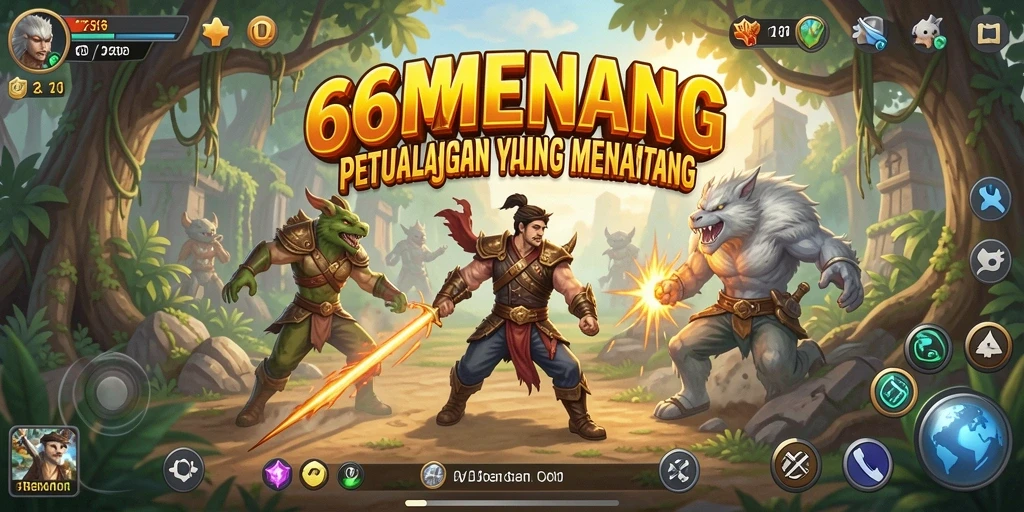 Tangkapan layar gameplay menampilkan petualangan menarik di dunia 66MENANG.