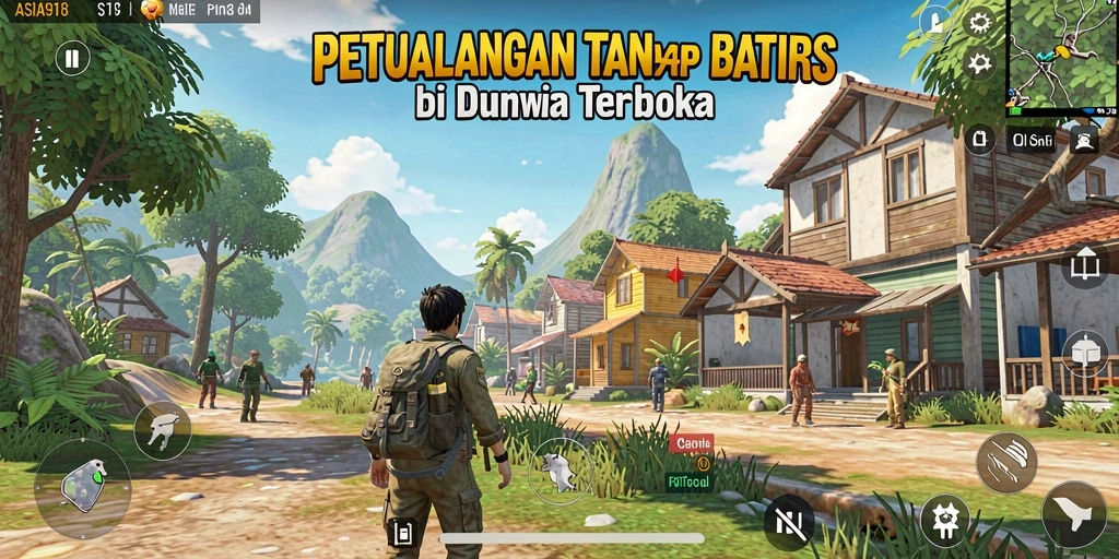 Tampilan gameplay ASIA918 di dunia terbuka yang luas dan menawan.