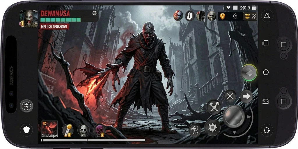 Screenshot gameplay menakutkan dari DEWANUSA yang mengungkap kegelapan.