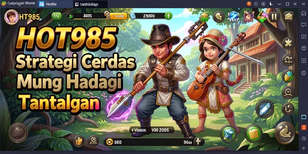 Tangkapan layar utama HOT985 menampilkan gameplay strategi yang mendebarkan.