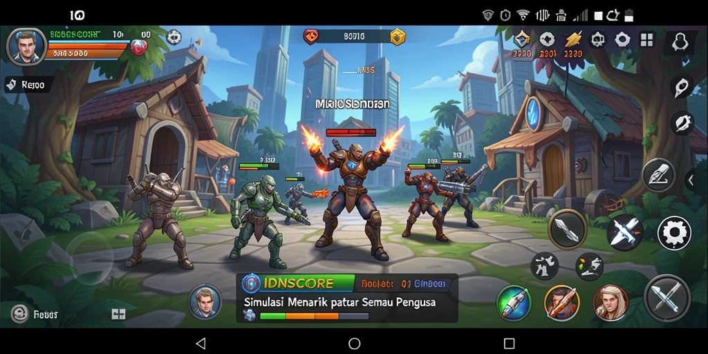 Tampilan gameplay IDNSCORE yang menarik dan interaktif.