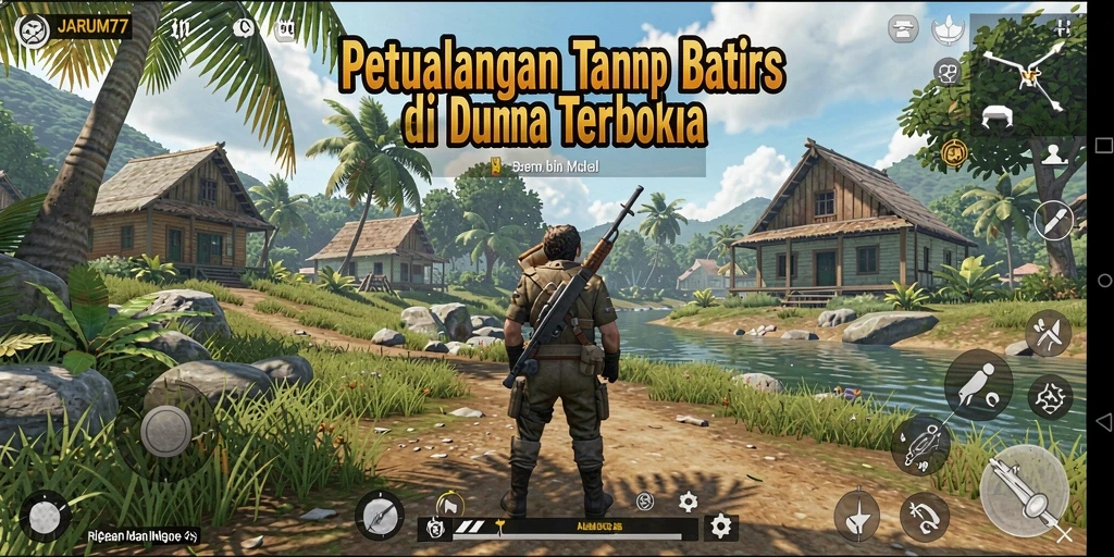 Tangkapan layar gameplay yang mendalami dunia Open World JARUM77.