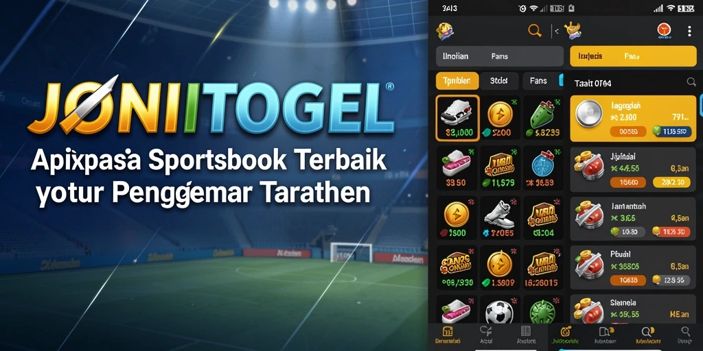 Tampilan utama JONITOGEL dengan berbagai opsi taruhan olahraga.