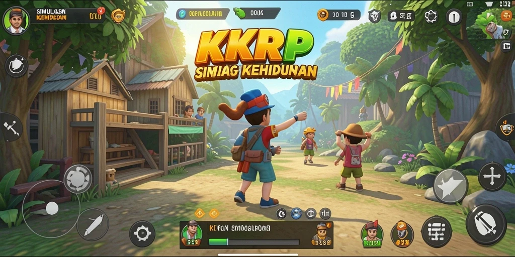 Screenshot utama KKRP menampilkan gameplay simulasi yang interaktif dan menarik.