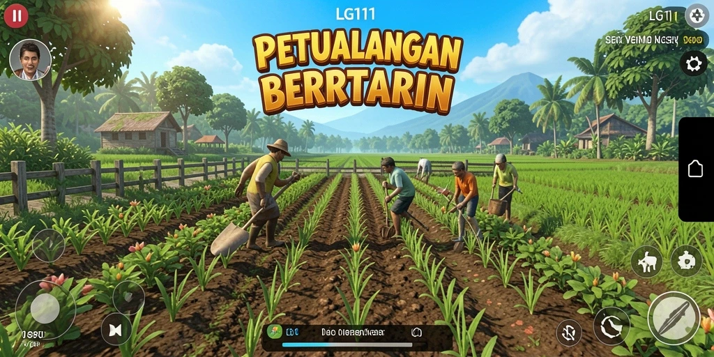 Screenshot utama LG111 menampilkan gameplay bertani yang seru dan mengasyikkan.