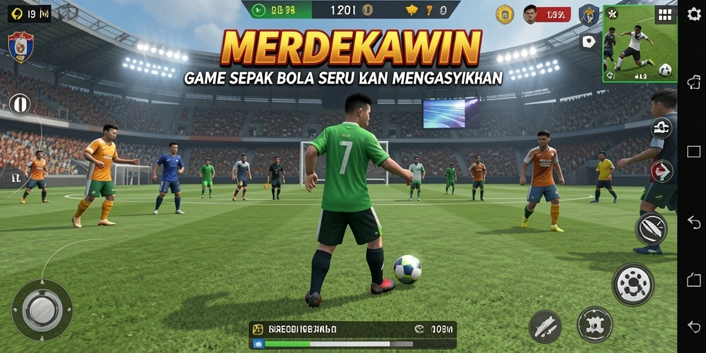 Tampilan gameplay seru dalam MERDEKAWIN yang mendebarkan.