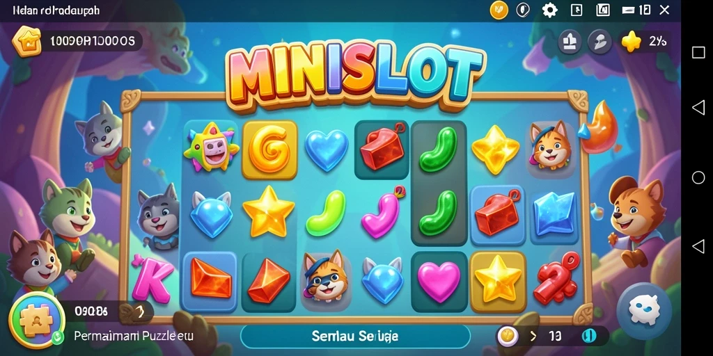 Tampilan gameplay seru dari MINISLOT yang menantang keterampilan puzzle Anda.