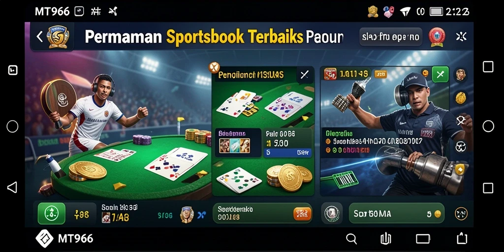 Screenshot gameplay MT966 dengan tampilan taruhan olahraga yang menarik.