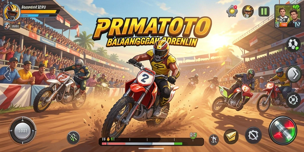 Gameplay seru balapan di PRIMATOTO dengan kendaraan yang memukau.