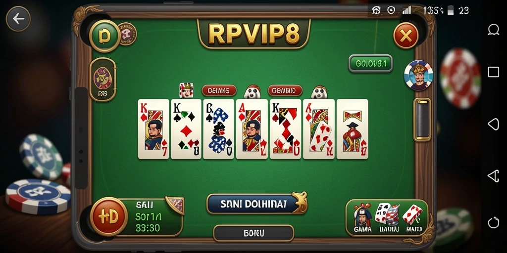 Tampilan gameplay RPVIP8 yang mengasyikkan dalam permainan Domino.