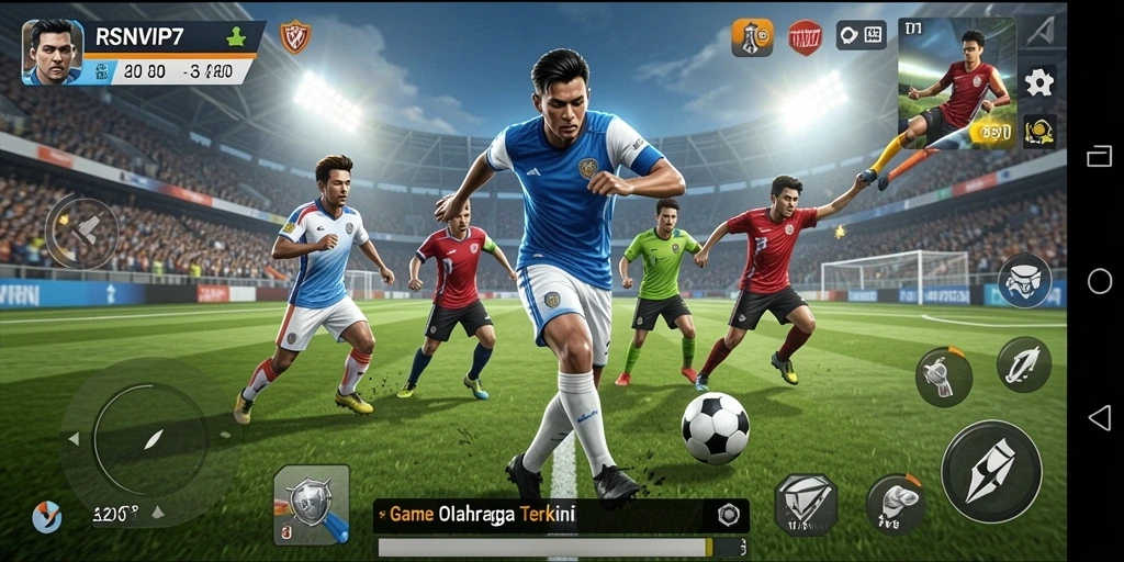 Screenshot gameplay RSNVIP7 yang menampilkan aksi olahraga yang seru.