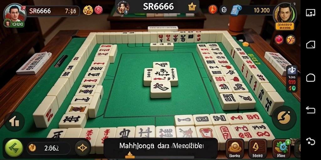 Tampilan gameplay yang menarik dalam game SR6666 Mahjong.