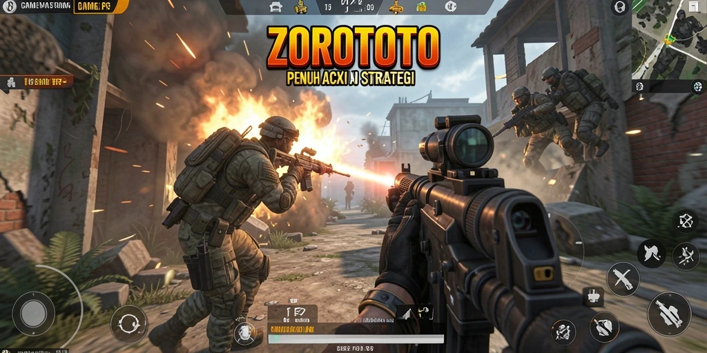 Tampilan gameplay ZOROTOTO yang intens dan penuh aksi.